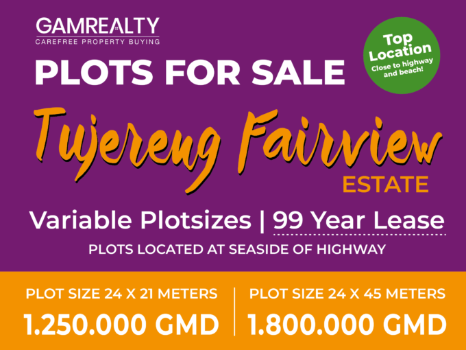 GamRealty Tujereng Fairview land for sale Gambia