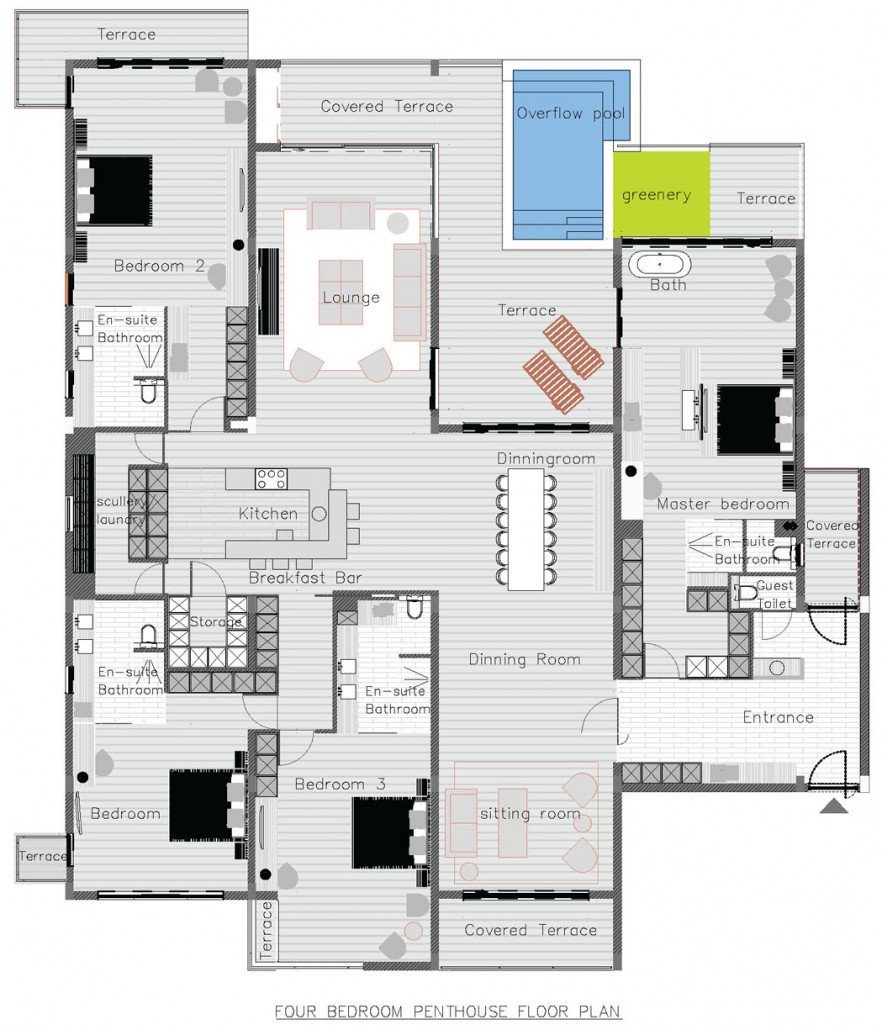 Penthouse floorplan