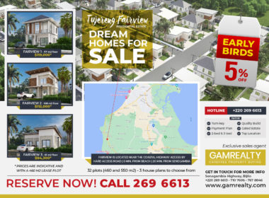 GamRealty Gambia Real Estate new homes Tujereng Fairview Estate