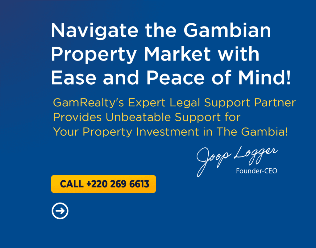 GamRealty buy property in the gambia with expert legal support