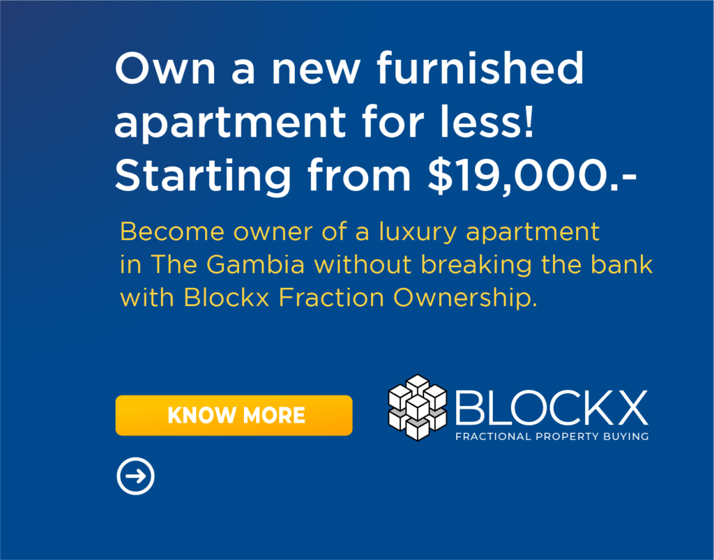 Buy New Apartment in Gambia with Blockx Fractional