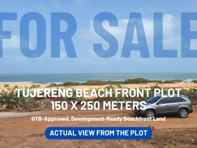 TUJERENG BEACHFRONT PLOT FOR SALE 150 X 250 METER VIEW