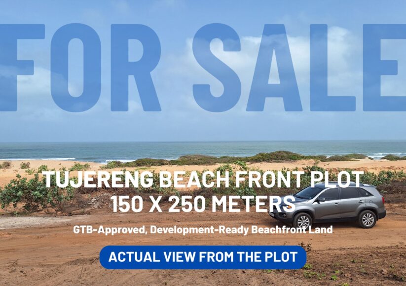 TUJERENG BEACHFRONT PLOT FOR SALE 150 X 250 METER VIEW